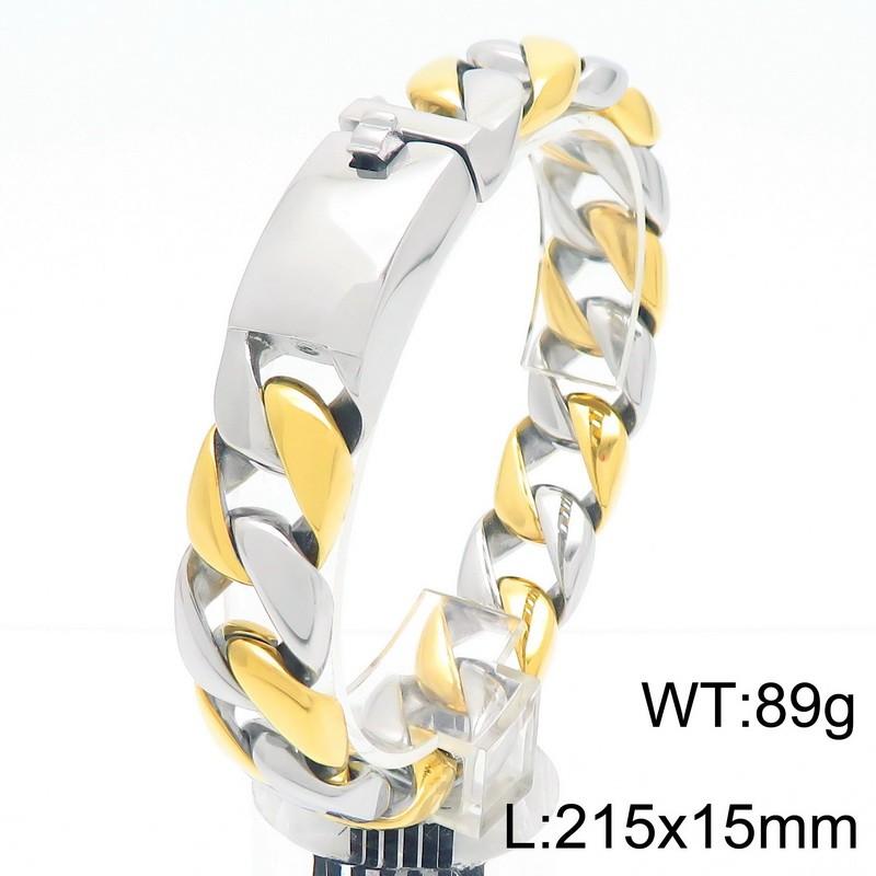 Браслет-цепочка из кубинских звеньев из нержавеющей стали для мужчин, 7 разных цветов, мужские браслеты, ювелирные изделия, аксессуары, подарки, ширина браслета 15 мм