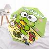 1pc Keroppi Picnic Basket with Hamburger Design - Automatic Opening/Closing Umbrella, Portable Folding Design, 8-Bone Iron Frame Outdoor Umbrella, Ide