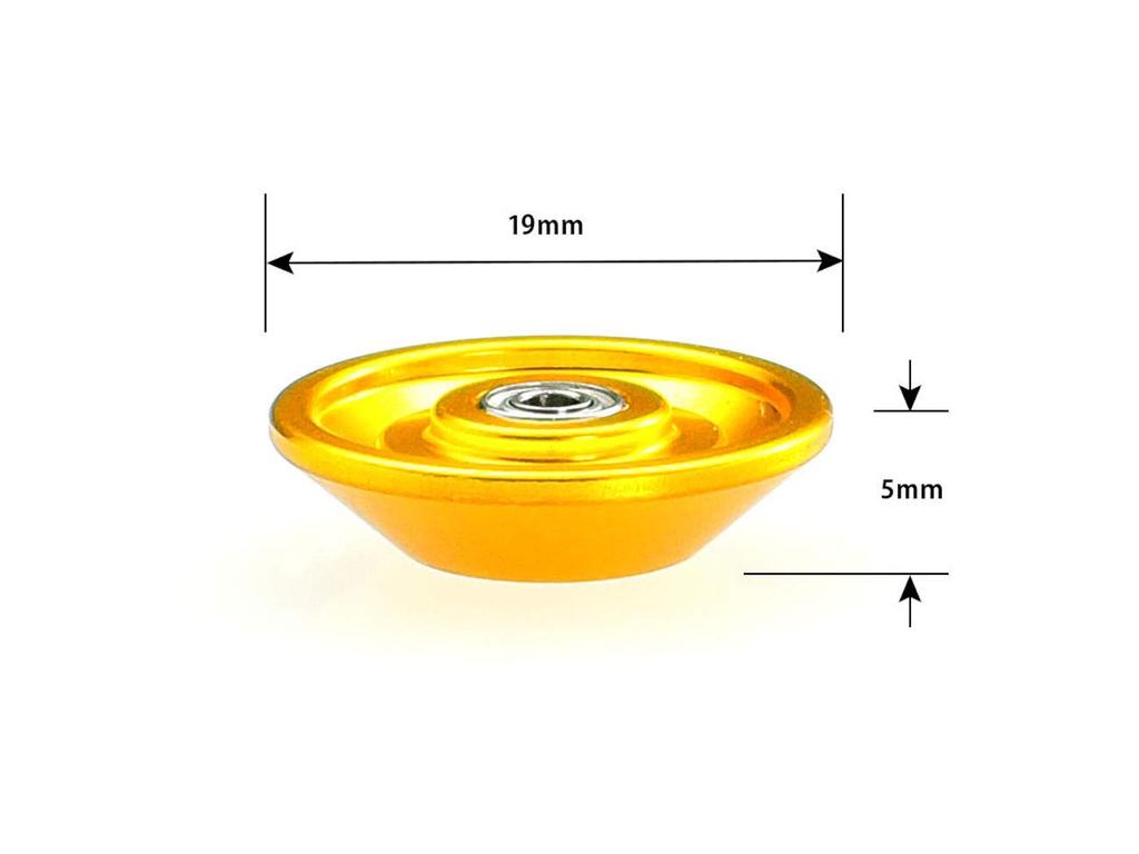 Tamiya Mini 4WD Special Edition HG 19mm Bearing Roller 95583 All-Aluminum (Tapered Type, Gold)
