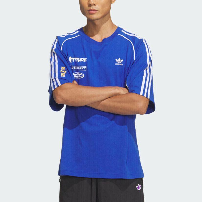 adidas Оригинальная мужская футболка ADICOLOR MOTORCORE Королевский синий JL8421