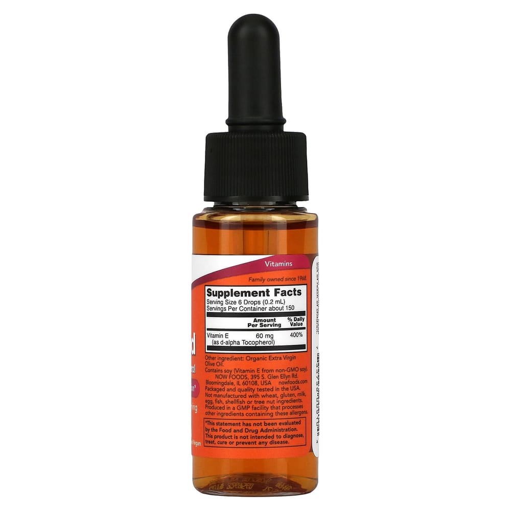 NOW Foods Liquid Vitamin E 60mg (90IU) 30ml (1fl oz)