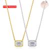 D Color 6*8mm 2 Carat Emerald Cutting Moissanite Pendant Necklace For Women S925 Sterling Silver Neck Chain Jewelry