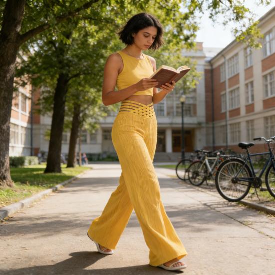 Расклешенные брюки больших размеров для женщин, V-образный вырез, высокая талия, брюки-клеш, повседневные брюки в стиле бохо с жаккардовым узором.