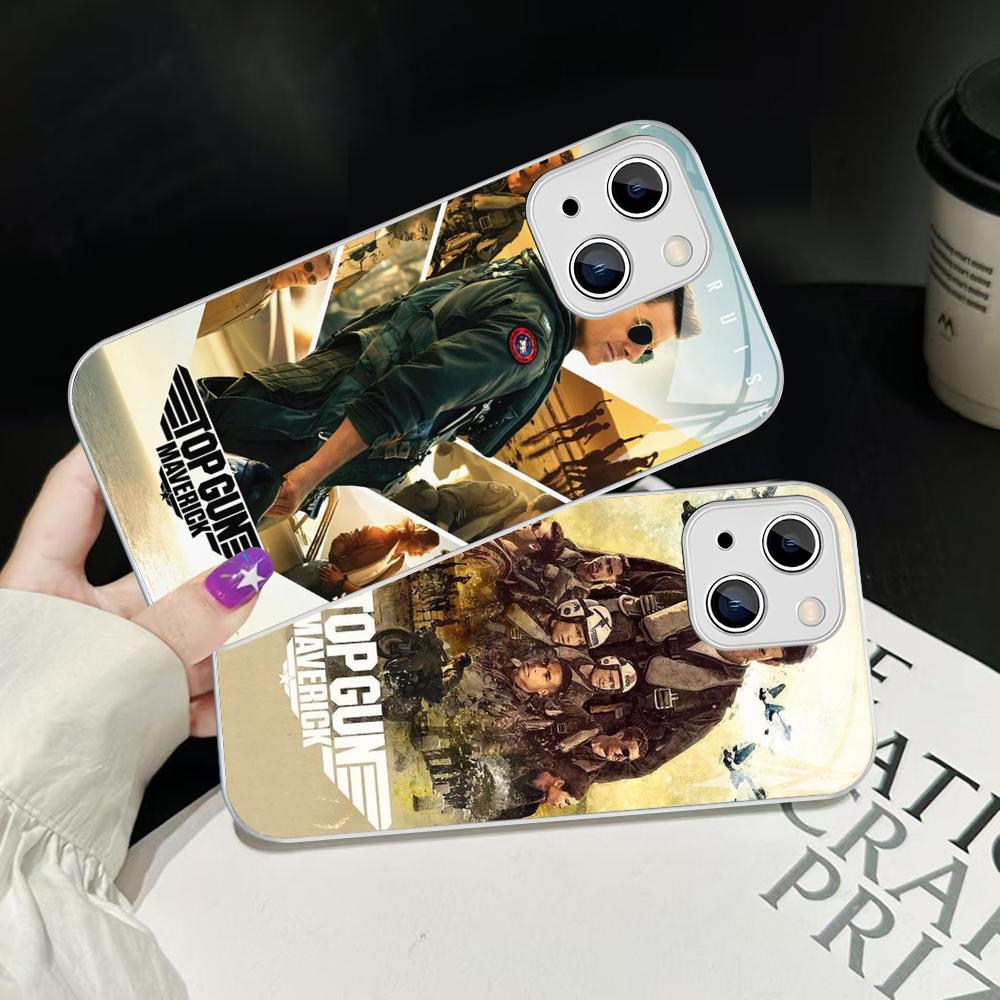 Movie Top Gun Maverick Phone Case For IPhone 14 13 12 Mini 11 Pro XS Max X XR 14 Plus Tempered Glass Cover