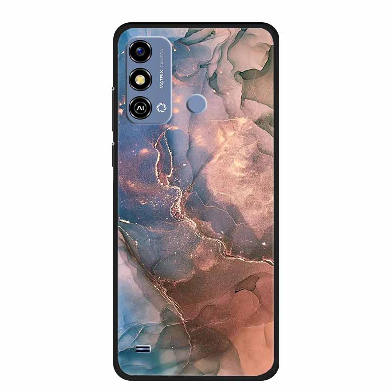 Мягкий силиконовый чехол для ZTE Blade A53 / A53Pro / A53Plus Чехол Мраморный ТПУ Черный Защитный чехол для ZTE Blade A53 Plus Чехол Funda