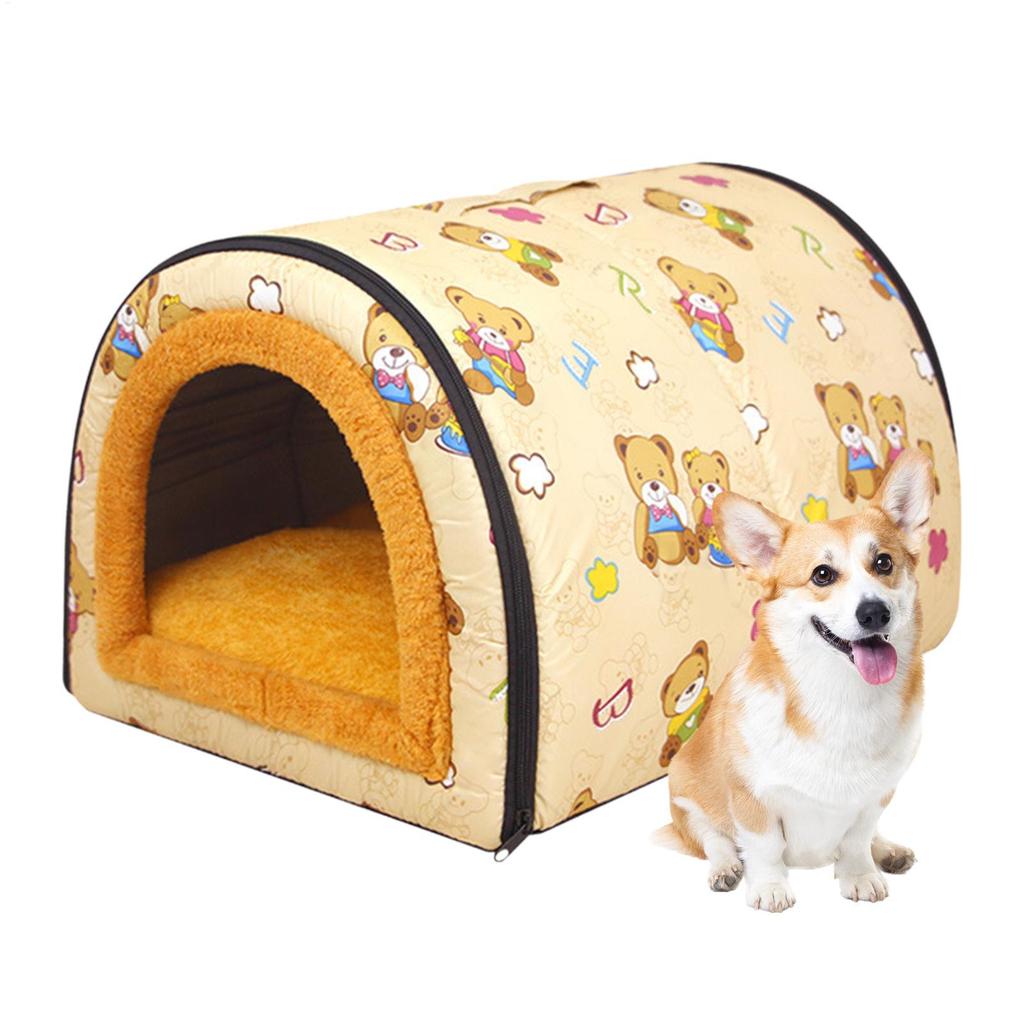 Waterproof dog kennel Cozy Small pet house Weatherproof Cat Dog Cave Dogs Enclosed House Warm Dog House Soft Pet Bed Tent