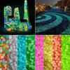 50 Outdoor Luminous Stones Glow In Dark Garden Pebble Fish Tank Decor