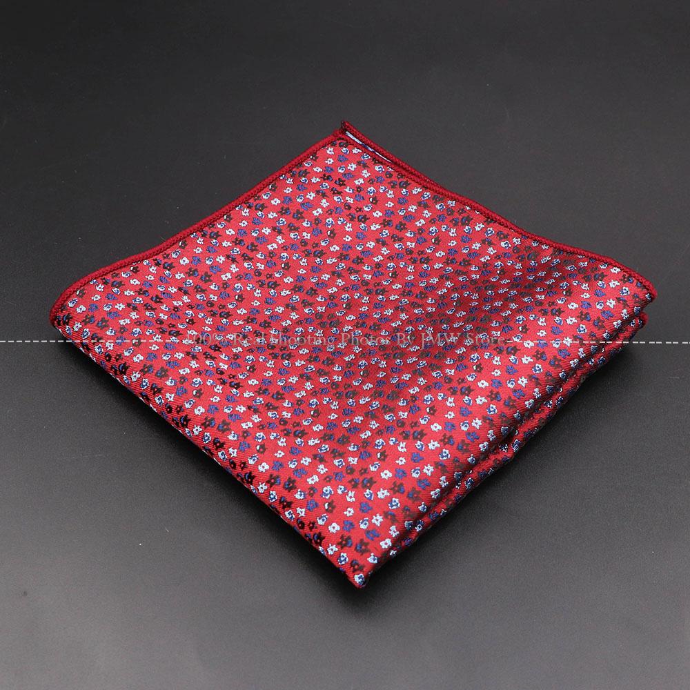 High Quality Men Handkerchief Red Blue Rose Floral Constellation Designed Wave Lines 26cm Width Tuxedo Suit Shirt Pocket Square
