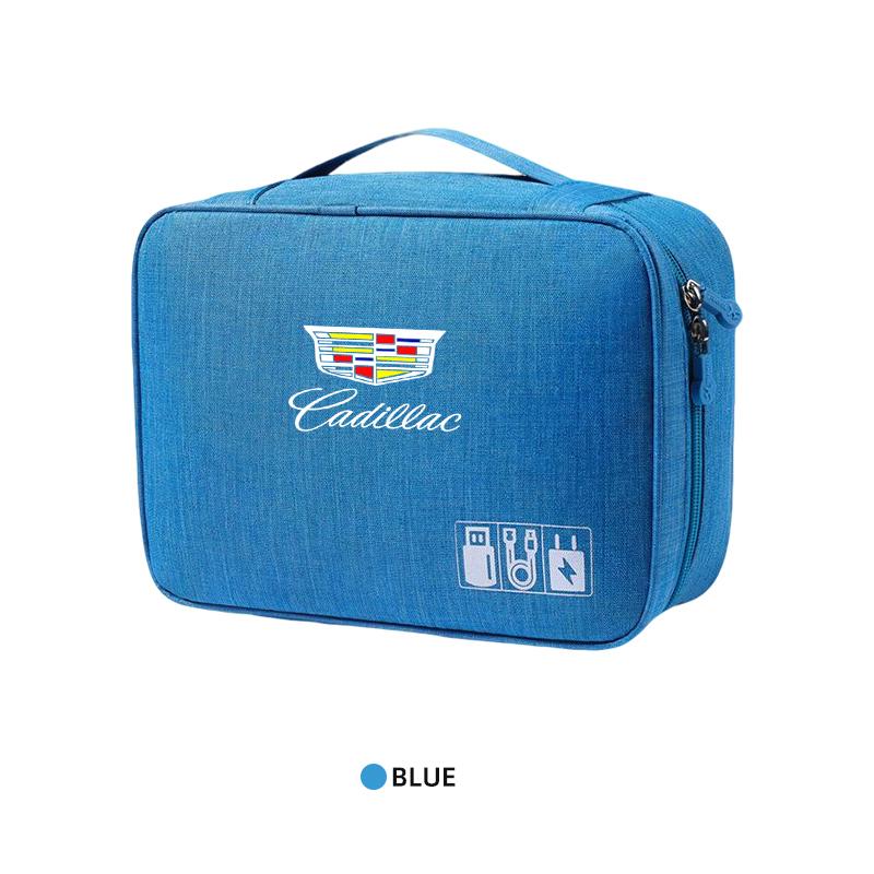 1pc Portable USB Data Cable Charger Storage Bag Travel Cable Organizer For Cadillac XT4 XT6 CTS DTS STS XTS ATS BLS SLS CT5