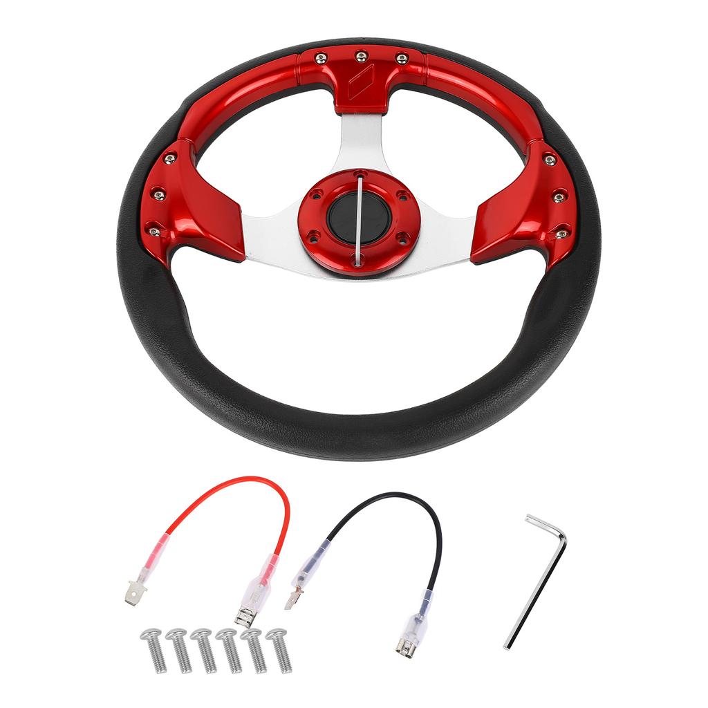 13-дюймовый автомобильный руль, универсальная модификация рулевого колеса для большинства седанов и внедорожников, красный