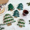 Festive Hanging Ornaments Christmas Tree Shaped Gift Bags with Drawstring Reusable Holiday Fabric Bags Winter Goodie Storage Pouches for Present