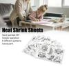 Heat Shrink Sheets 8 Pcs Hand Painted   Printing with Pattern Filling for Kids Craft School Project   Ornaments