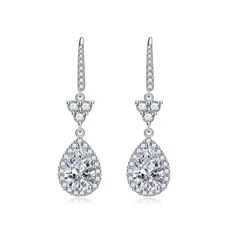 Sace Gems Classic Copper Alloy Zircon Earrings Ladies Jewelry Wedding Promise Party Gift