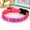 Reflective Nylon Dog Collar Personalized Embroidered ID Name Accessories Dog Collar Engraved Pet Puppy Nameplate Collars Perro