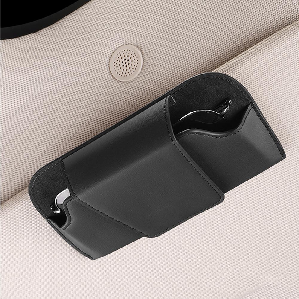 Universal Car Sunglasses Holder Portable Auto Glasses Case Car Driving Eyeglass Case Sun Visor Storage