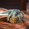 Octopus Coffee Mug 3D Sea Turtles Mermaids Whales Dolphin Water Cup for Sea Lovers Handmade Ocean Creature Statue Cup Gifts for Ocean Enthusiasts