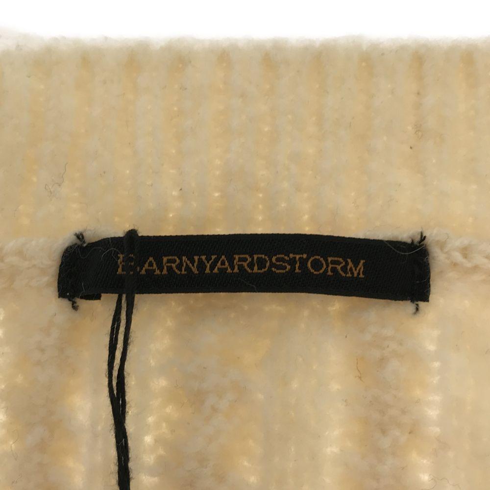 Неиспользованный свитер BARNYARDSTORM с длинным рукавом и V-образным вырезом F белый Вязаный с биркой Женский Б/У