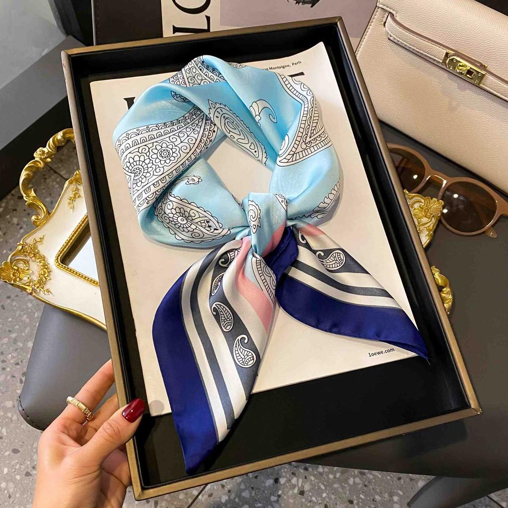 New versatile fashion silk small square scarf professional scarf silk scarf spring and summer matching scarf temperament simple silk scarf