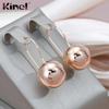 Kinel Rose Gold Ball Pendant Fashion Drop Earrings For Women
