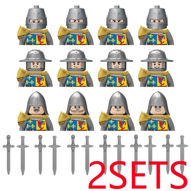 Военные Строительные Блоки Средневековые Фигурки Солдат Подарки Игрушки Оружие Щит Священная Римская Империя Сент-Лазарь Рыцарь Иерусалима Легион MOC