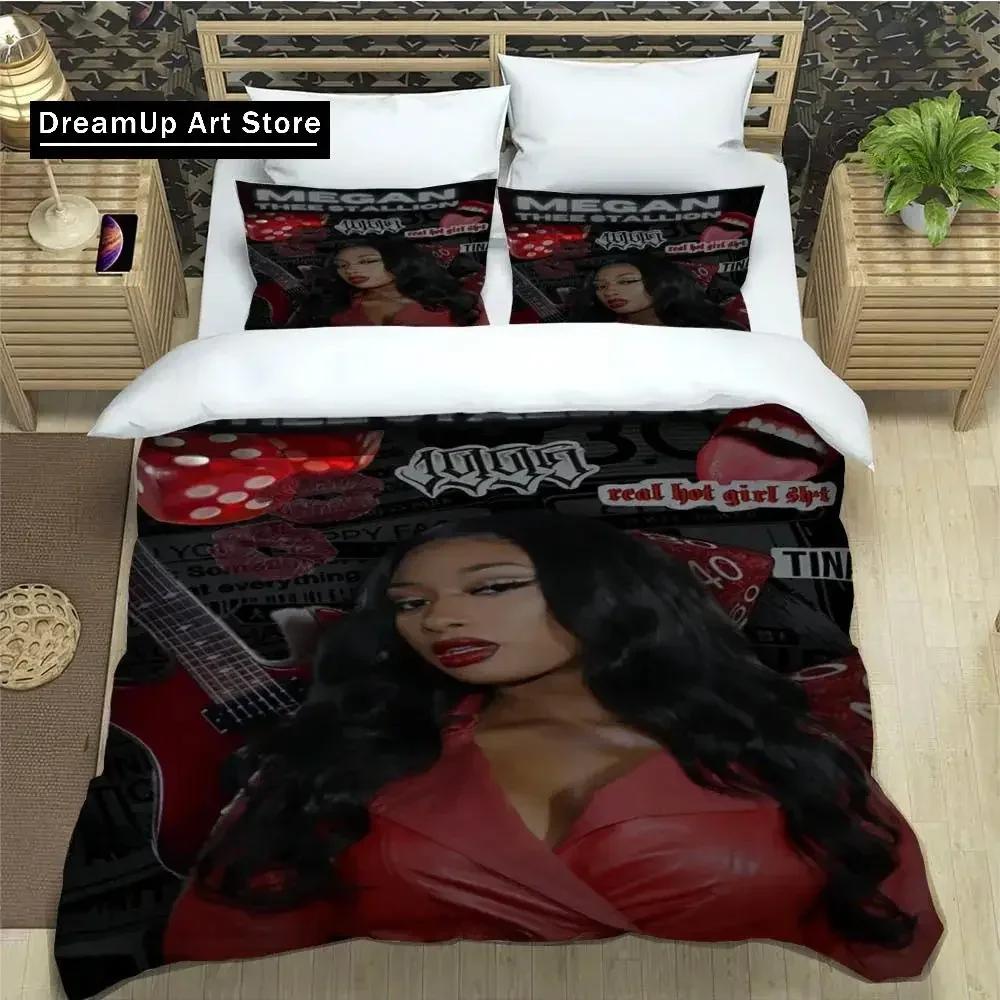 Рэперша Megan Thee Stallion Комплекты постельного белья изысканный набор принадлежностей пододеяльник комплект постельного белья с одеялом комплект постельного белья роскошные подарки на день рождения
