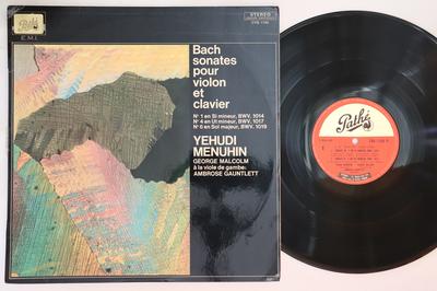 Виниловая пластинка ИЕГУДИ МЕНУХИН - Бах Сонаты для скрипки и клавира CVB1740 PATHE Франция Классика Б/У