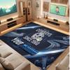 Dallas Cowboys Personalized Crystal Velvet Carpet, Customized Name Text Soft Anti‑Slip Rug for Living Room Bedroom