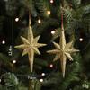 2PCS Plastic Exploding Star Ornament DIY Lightweight Christmas Tree Decoration Gold Silver Red Hanging Christmas Decoration XMAS