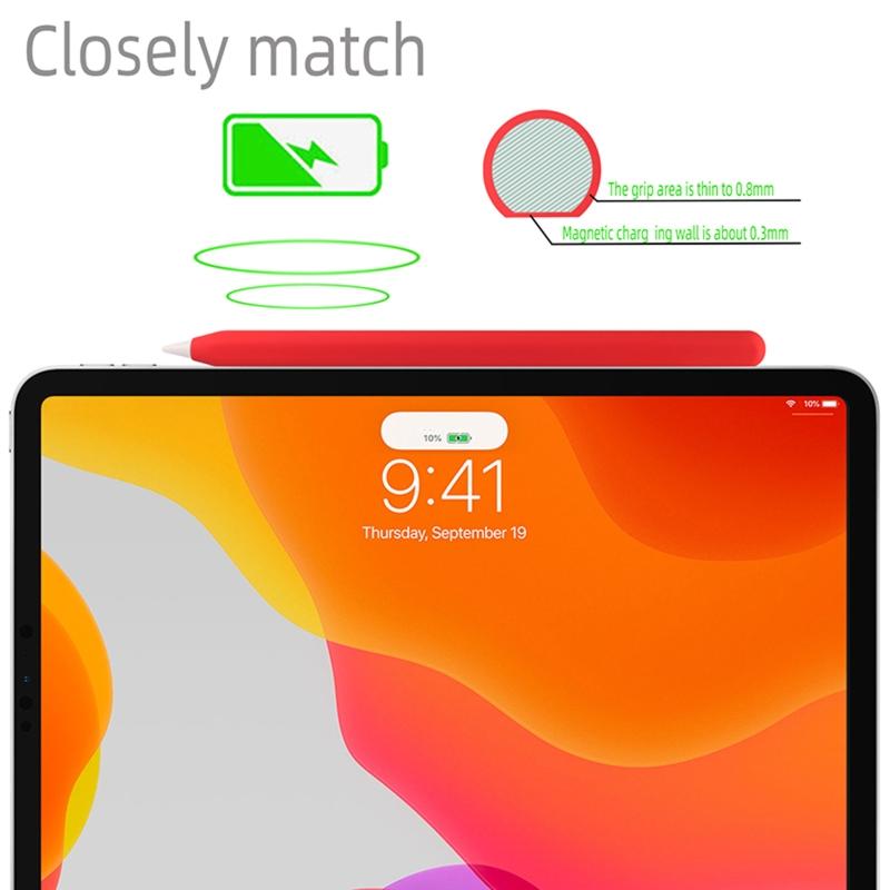 Для Apple Pencil 2 Полная для Защиты Корпус для Сенсорного Стилуса Чехол Силиконовый Чехол Силиконовый Защитник Аксессуары