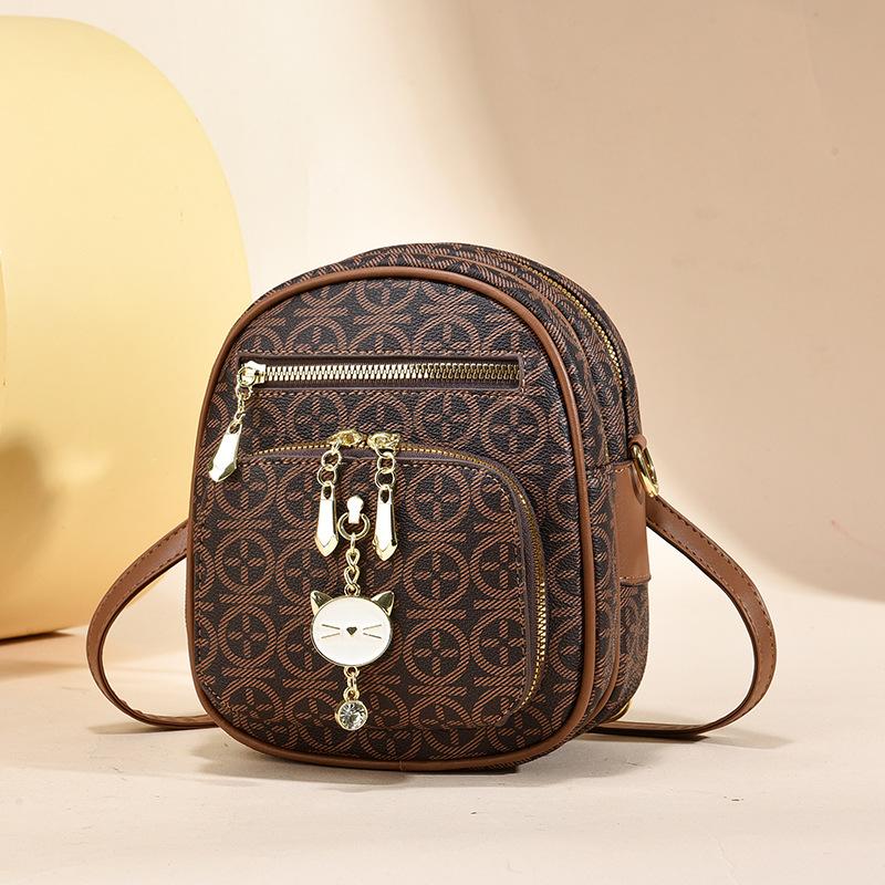 Мода Тиснение Модный Рюкзак Личность Модная Сумка Через Плечо Маленькая Круглая Сумка