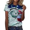 Свободная женская футболка с круглым вырезом и принтом национального флага, 3D футболки с короткими рукавами для женщин
