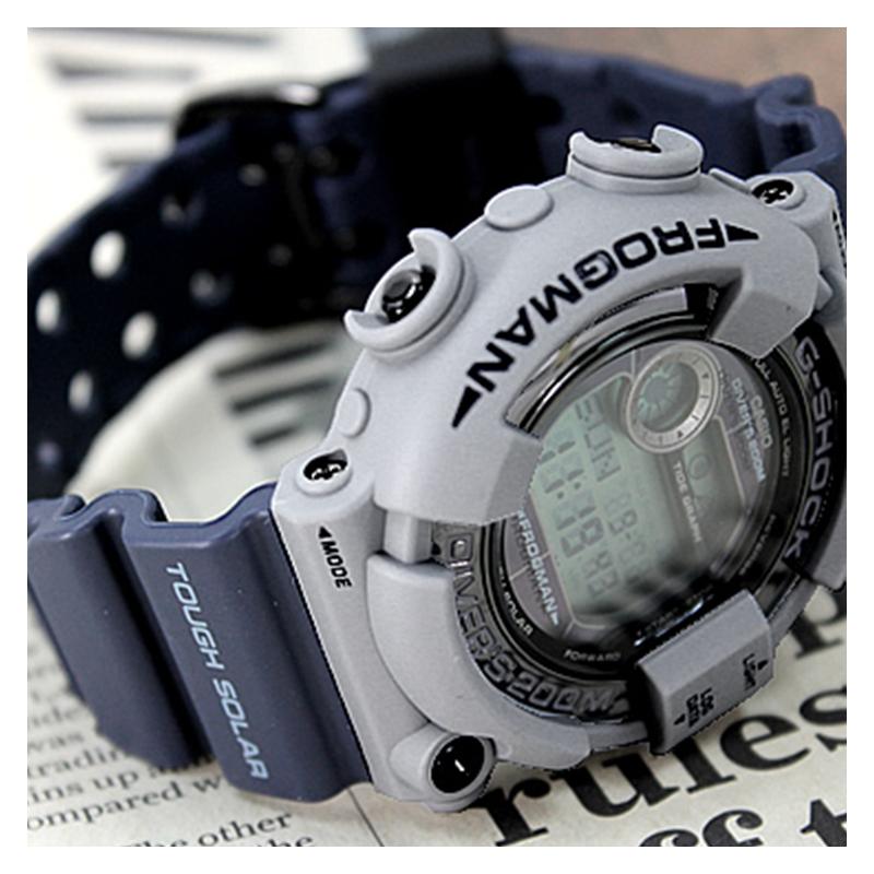 Casio G-SHOCK FROGMAN серия 200 метров водонепроницаемость кварцевый механизм японские и корейские часы мужские часы серый циферблат GF-8250ER-2JF
