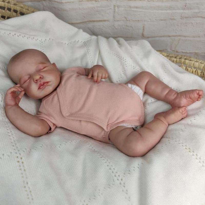 Куклы Reborn Baby Dolls Девочка 45 см 17,7 дюйма Реалистичные куклы новорожденных младенцев, которые выглядят как настоящие куклы, мягкое силиконовое виниловое тело