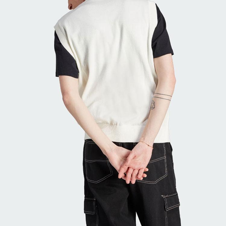 Adidas Originals Clover Hack Knitted Sports Vest With Three Stripes Men Tops Han-Jade-White IM4574