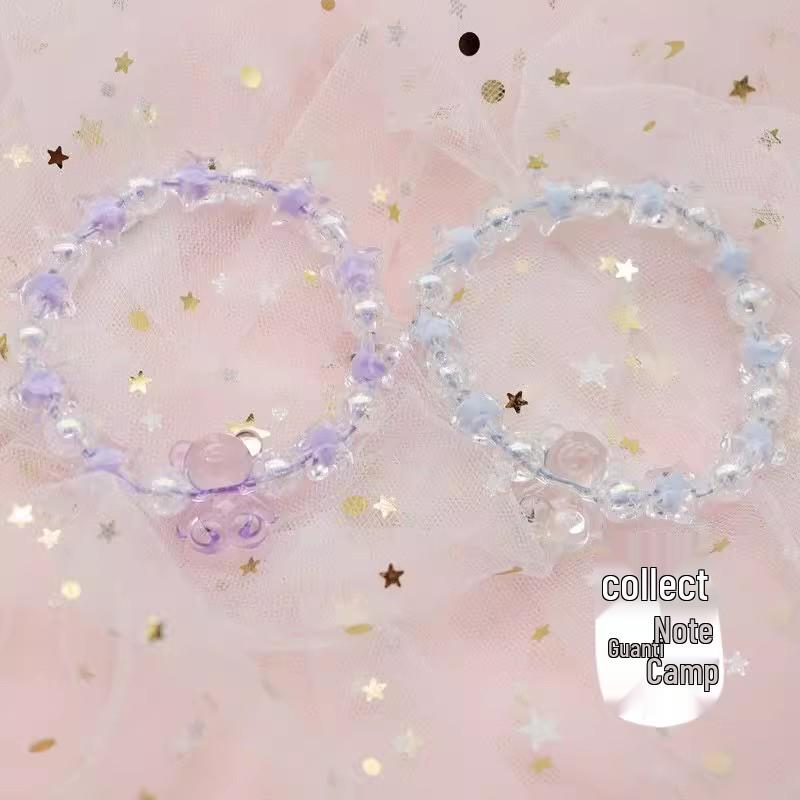 Красочные браслеты с бусинами в стиле преппи с мишками для пар и друзей