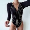 Multilayer Women Body Chain Harness Female Chest Chain Shiny Sexy Accessories Fashion Waist Jewelry Body Decoration