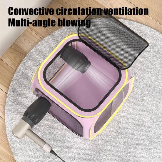 Ящик для сушки домашних животных, водонепроницаемый, антишерстяной, летающий, для сушки собак и кошек, портативный складной домик для груминга, ящик для сушки шерсти, клетка для маленьких и средних собак и кошек