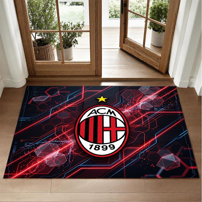 Ковер из хрустального велюра в дизайне AC Milan, мягкий декоративный коврик для прихожей спальни