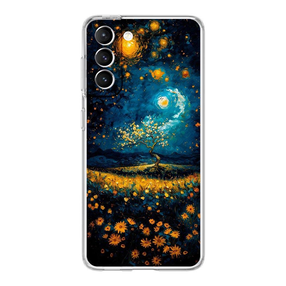 Чехол для телефона "Звездная ночь" Ван Гога для Samsung Galaxy S24 S23 S22 S20 Ultra S21 FE 5G S10 S9 Plus S10E S8 Силиконовый прозрачный чехол