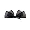 2023 Черная кружевная двухслойная сетчатая заколка-бантик для женщин и девочек