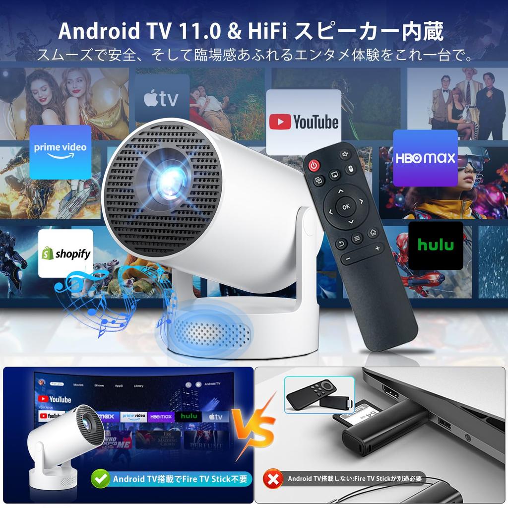 SALANGE 2025 Новейший домашний проектор Bluetooth Компактный и HD-качество изображения 1080P 4K Высокий Автоматический коррекция трапецеидальных искажений HiFi Совместим с и Игры Домашнее использование