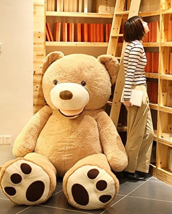 AMIRA TOYS Большой, Очень Большой, Гигантский Плюшевый Медведь, Милый Медведь, Мягкая Игрушка Медведь, Подушка-Медведь, Пушистая Подушка для Тела, Подарок, Декор Интерьера, Большой Размер (Коричневый,