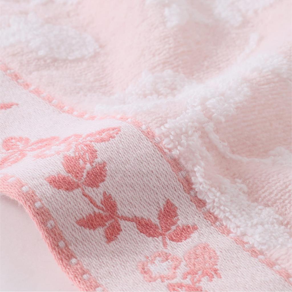 Полотенце для лица nishikawa 34X75 см, моющееся, хлопковое, пушистое, гладкое, мягкое, впитывающее, увлажняющее, пряжа, гофрированная, цвет дикой клубники, Wedgwood, розовый TT23144606