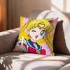 Cute Magical Girl SSailor Moon  Pillow Case Pattern Printed Pillowcase For Living Room Sofa Cushion Cover