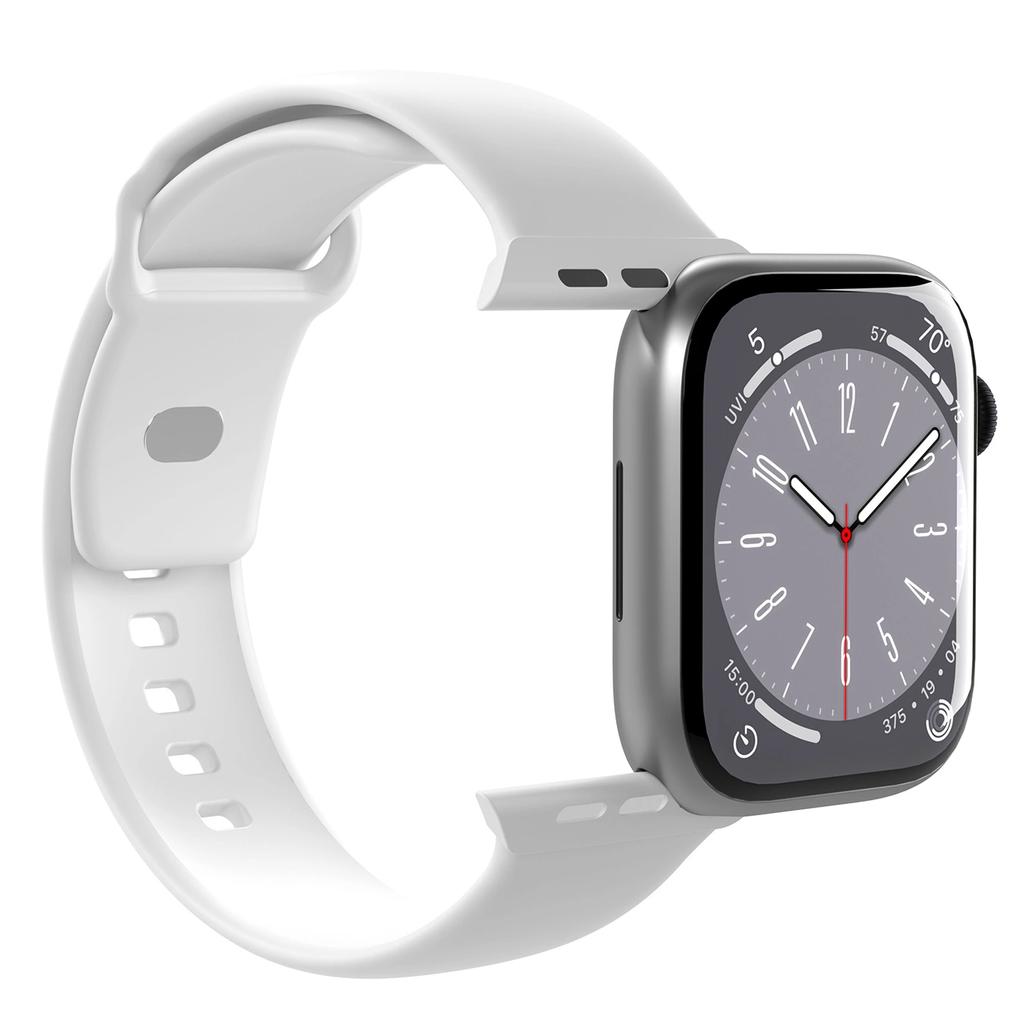 Pasek Silikonowy Puro Icon Do Apple Watch 42 / 44 / 45 / 49 Mm - Biały (2 Szt.)