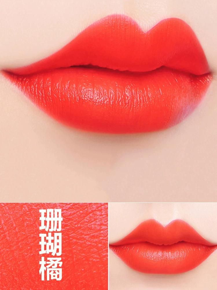 Yellow-Toned Natural Look Brightening Coral Orange Red Lipstick Matte Long-Lasting Waterproof Big Brand Genuine Official Flagship Store Nude Color