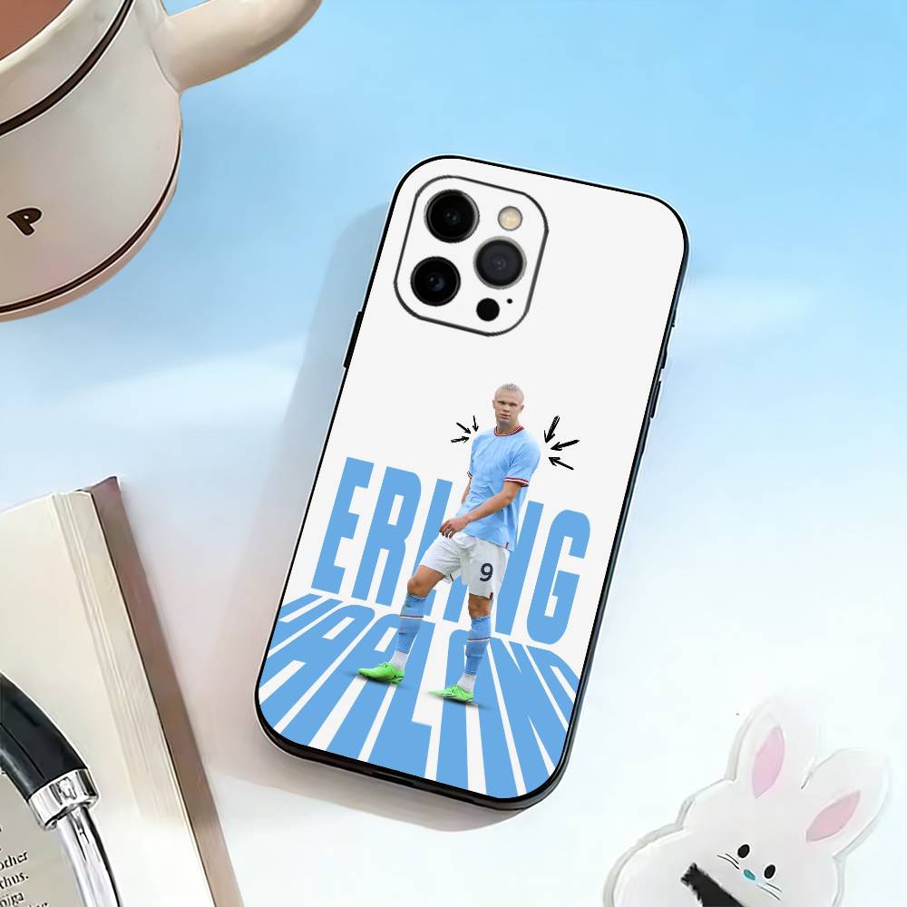 Чехол для телефона E-Erling H-Haaland для iPhone 17, 16, 15, 14, 13, 12, 11 Plus, Pro Max, Другие Мягкий Черный Чехол