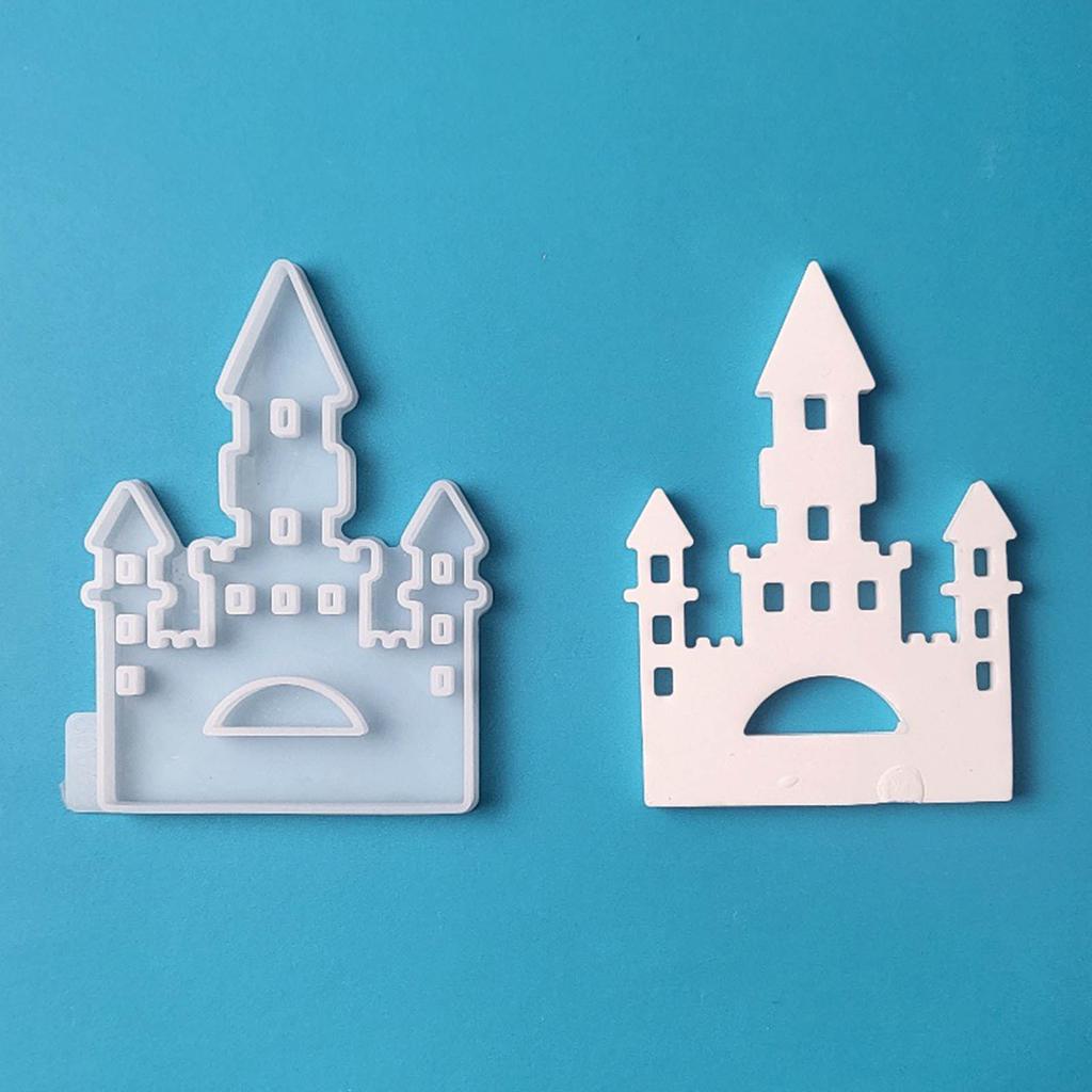 Castle House Candlesticks Resins Moulds Snow House Candle Holder Silicone Molds DIY Castings Moulds for Home Decorations