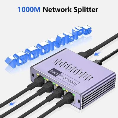 Сплиттер Ethernet 1 в 2/3/4 Ethernet-кабеля 1000 Мбит/с RJ45 Сплиттер Гигабитный Интернет-сплиттер Разъемы для Cat5/5e/6/7