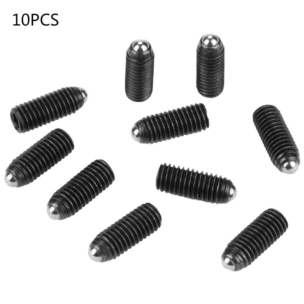 10pcs M8 Screw Thread Hex Socket Carbon Steel Spring Plungers Set (M8*12)